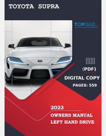 toyota supra 2023 owners manual